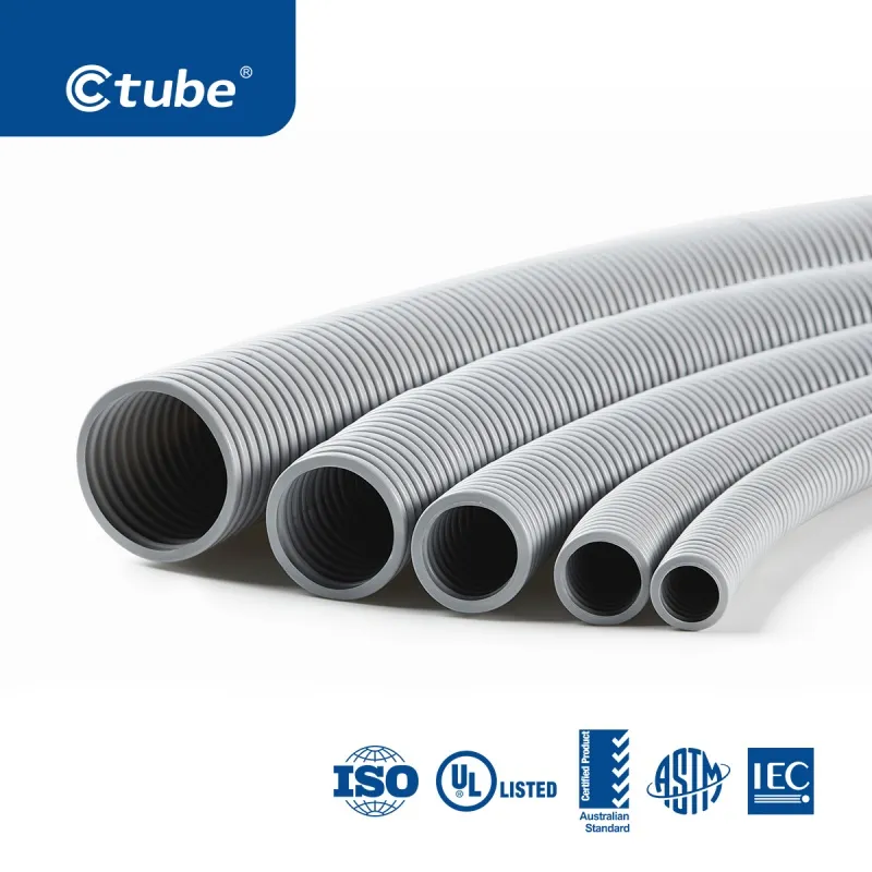 Orange PVC Electrical Flexible Conduit Pipe