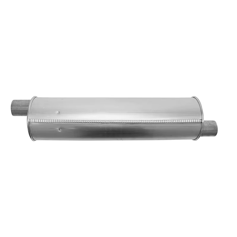 Stainless Steel Round Body; D6" X L23"; 29" Overall Length; 2.25" ID Config. 180° Exhaust Muffler Exhaust Pipe From Chinese Manufacture
