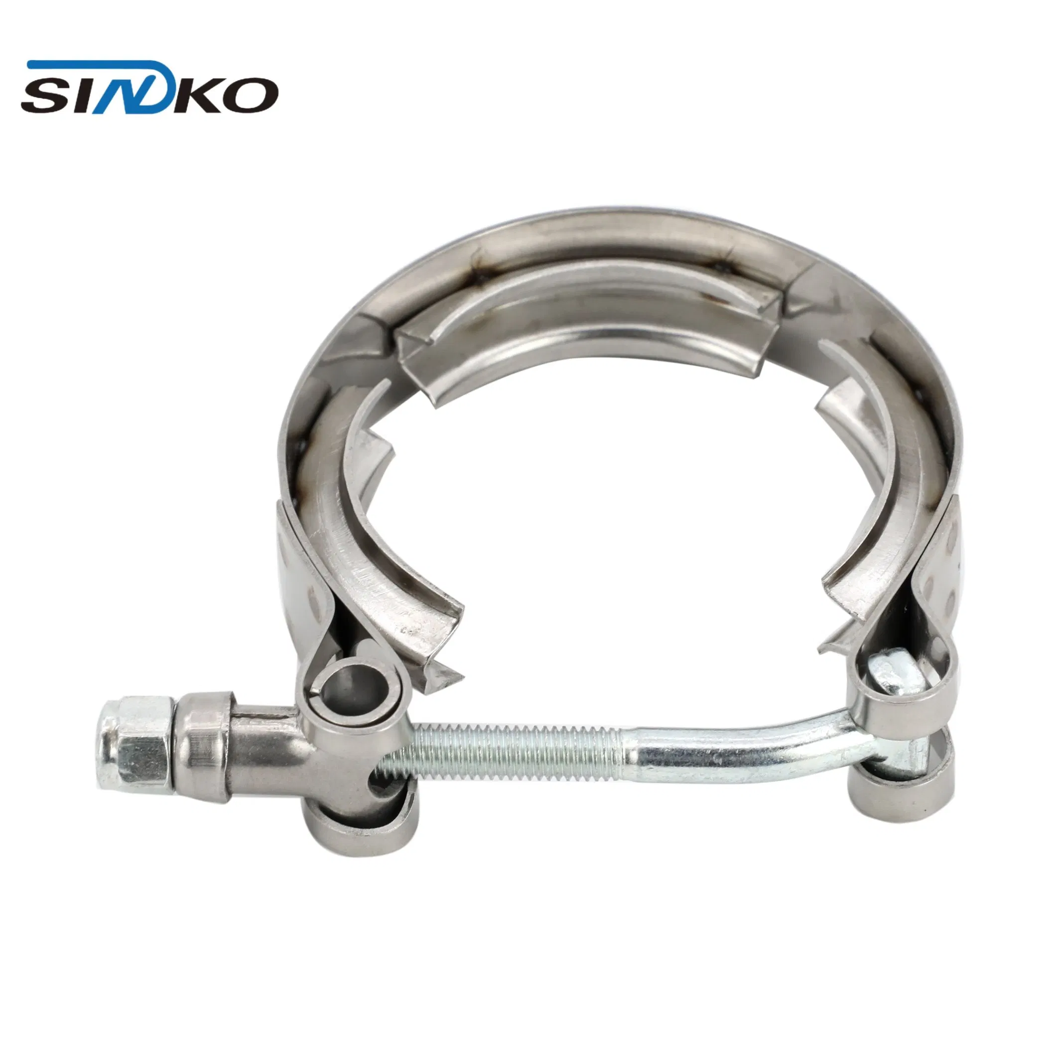 V-Band Clamp Kit 304 Stainless Steel Quick Release V Band Exhaust Flange Clamp Set