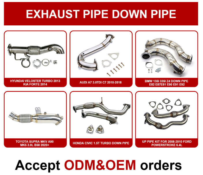 for Ford 73lturbo Diesel up Pipes with Bellows Kit for 1999.5-2003 Gp 679-005 SUS304 Exhaust Downpipe