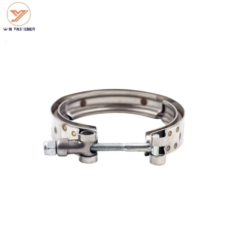 Heavy Duty European Type Turbo Exhaust Pipe Water Pump Single Bolt Hose Clamps