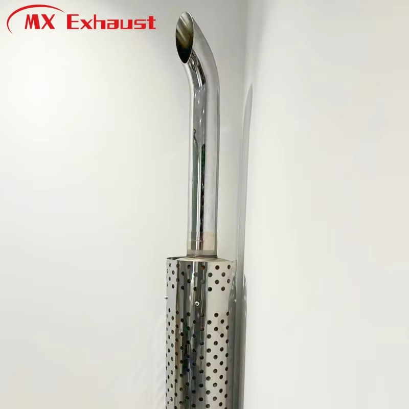 Customized 6" Round Double Wrap Outer Shell Stainless Steel/Aluminized Steel Inner Shell Galvanized Steel Automotive Exhaust Muffler Silencer