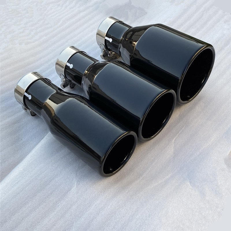 Large Diameter Universal Exhaust Tips Stainless Steel Car Tailpipe Muffler Nozzle with Clamp Screw Tuning Accessories Modified Tips