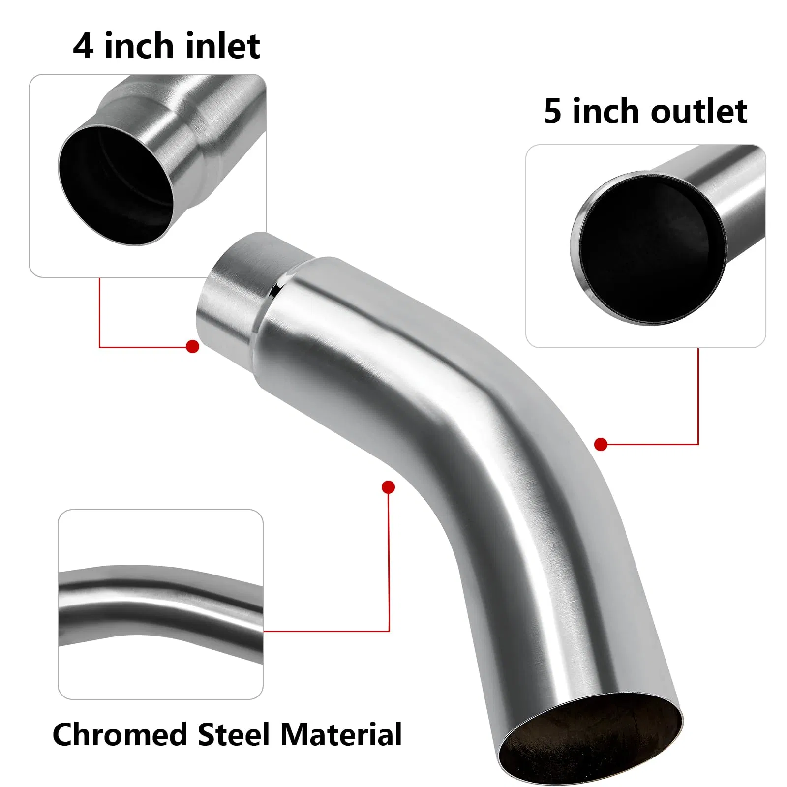 5 Inch Stainless Steel Exhaust Pipe Mandrel Bent