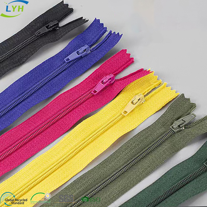 Customizable High Quality 3# Closed Nylon Coil Zipper for Luggage Eco-Friendly and Colored