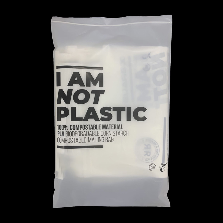 PLA PBAT Custom Frosted Biodegradable Clothes Packaging Zipper Bag Print logo Zip Lock Bag Compostable Ziplock Bags for Garments
