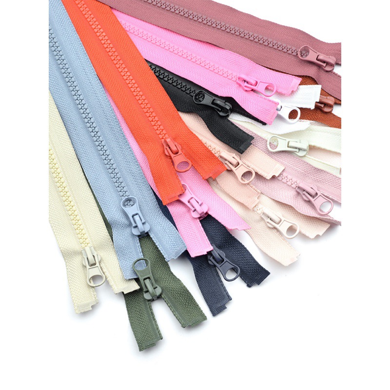 HW OEKO-TEX Vislon High Quality Long Chain Zipper Manufacturing Fancy 5# Open Colorful Resin Zipper Giant Clothing Kensin N-anti