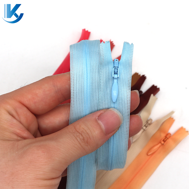 Invisible Plastic Zipper 60 40 25cm #2 #3 Closed End Nylon Lace Skirt Hidden Zipper Garment Pillow Mesh Tape Hidden Invis Zipper