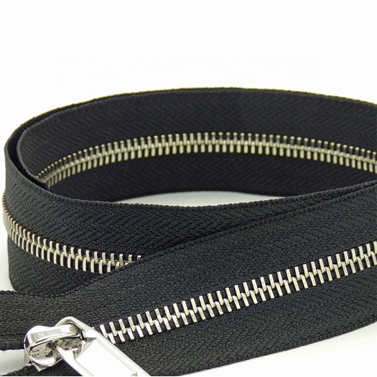 YAB 5# Copper Swiss Teeth Platinum Metal Zipper For Closure Clothes Jeans Pocket Zipper Bags