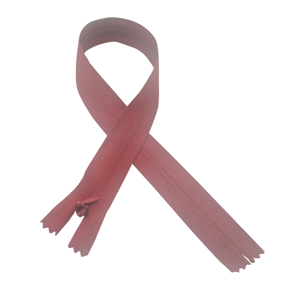 Nylon Invisible Zipper with Customized Length and Color for Garment Use Pillowcases Sheets