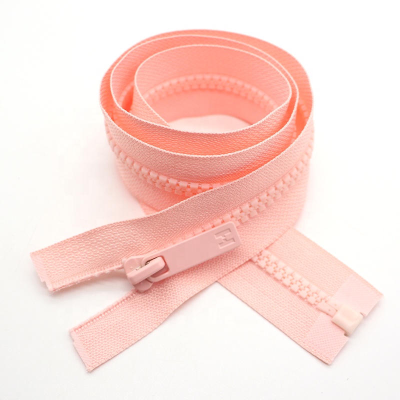 #3 #5 #8 #10 #20 Custom Giant Zipper Colorful Long Chain Open End Plastic Zipper Vislon Zip for Garment Jacket Resin Zipper
