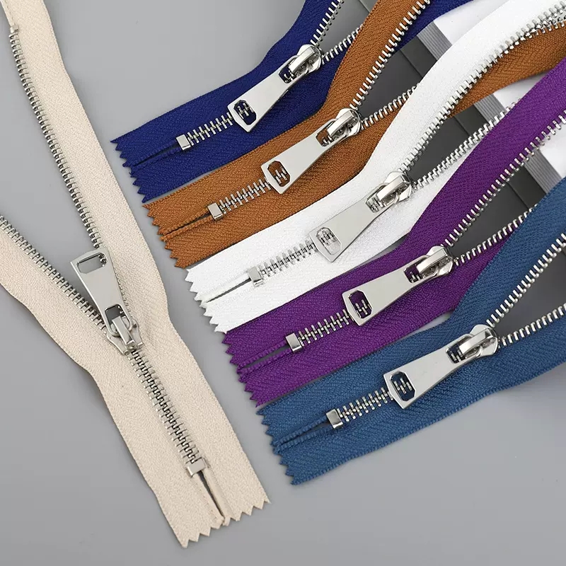 Wholesale Factory Custom Jacket Zippers Double Slider Open Closed End #3 #5 #8 Zinc Alloy Metal Zipper