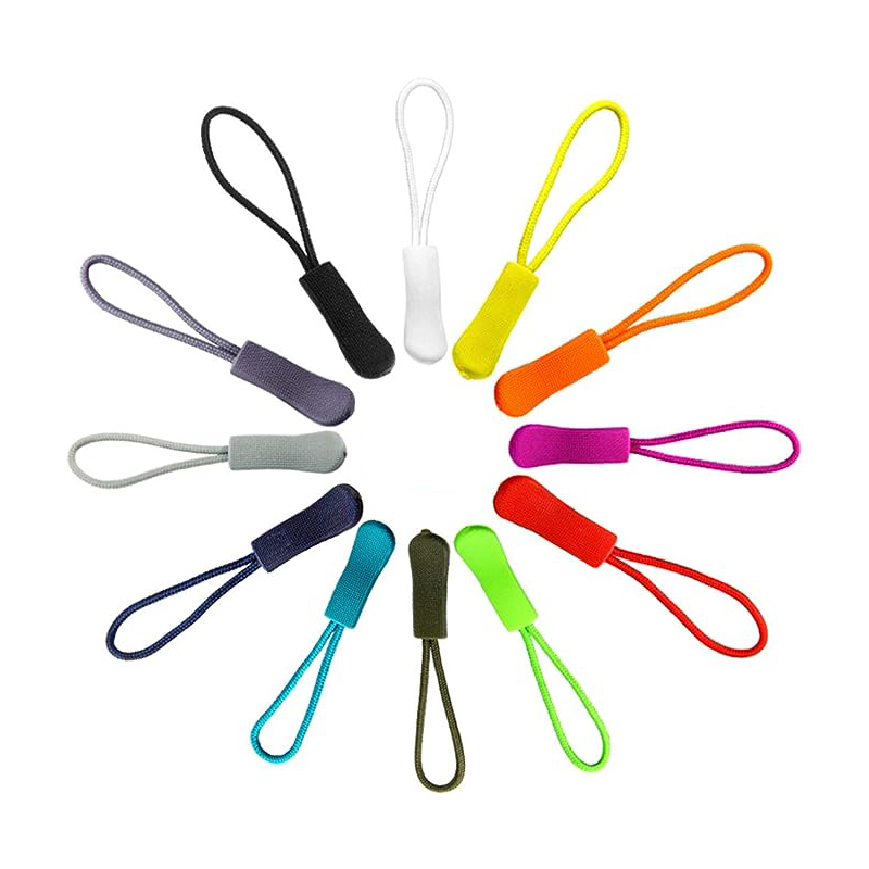 Factory String Cord Colorful Bag Zip Slider Pvc Silicone Rubber Custom Zipper Pull Tpu Head Zipper Pull Custom Logo