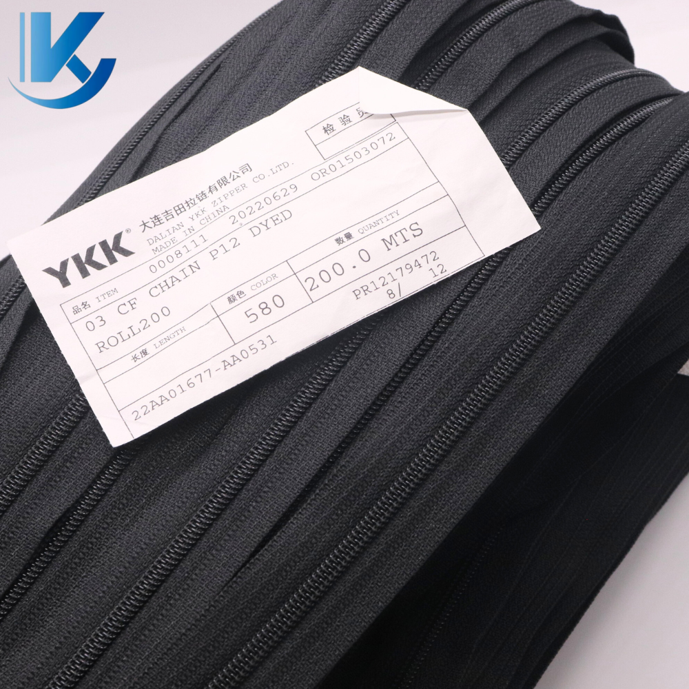 High-quality In-stock Nylon Zipper Rolls 03P12 05P16 Original YKK Long Chain Zipper Rolls For Luggage Bag