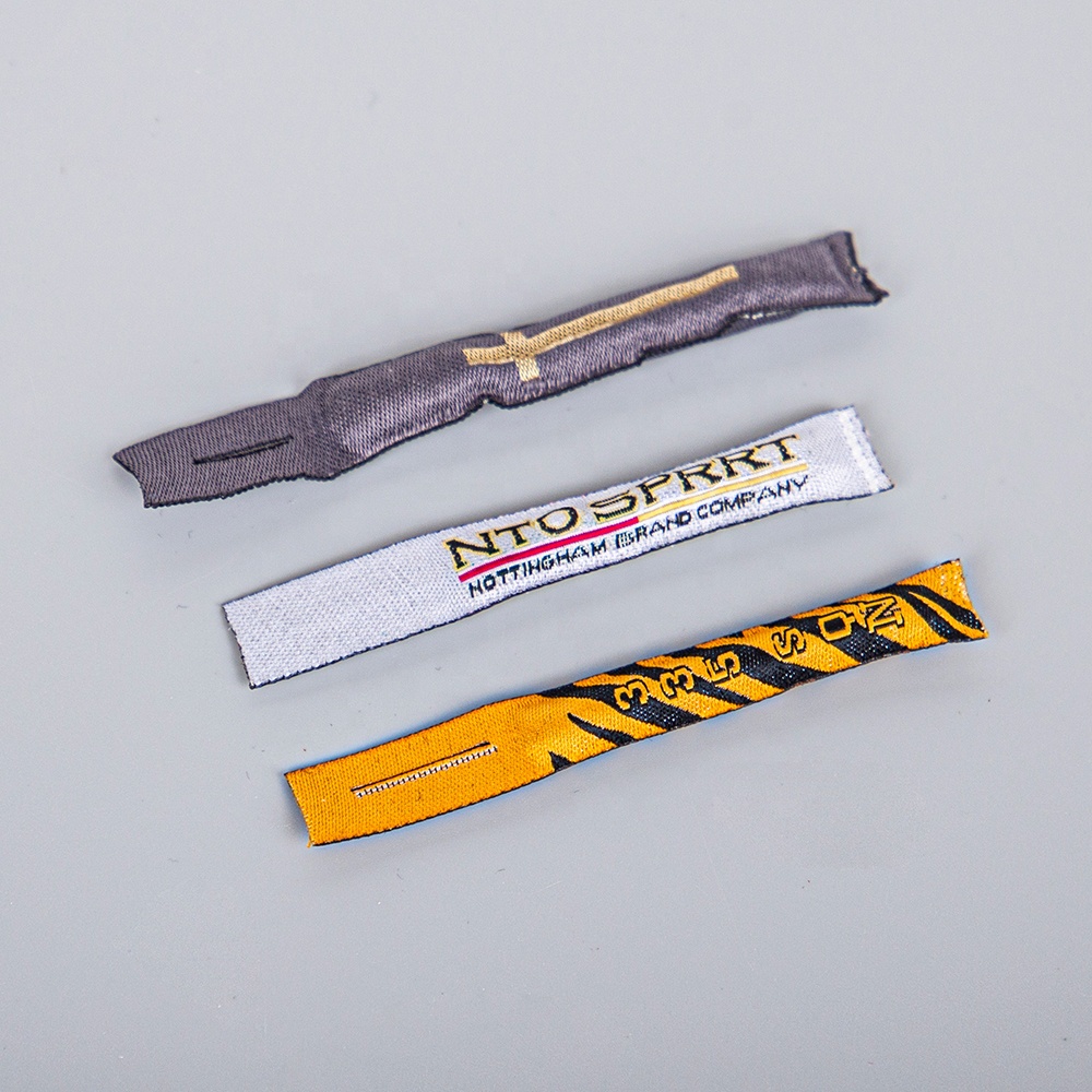 Deslizadores Cremallera Fabric Filling Slider Zipper Pull Custom Logo Fabric Woven Zipper Puller