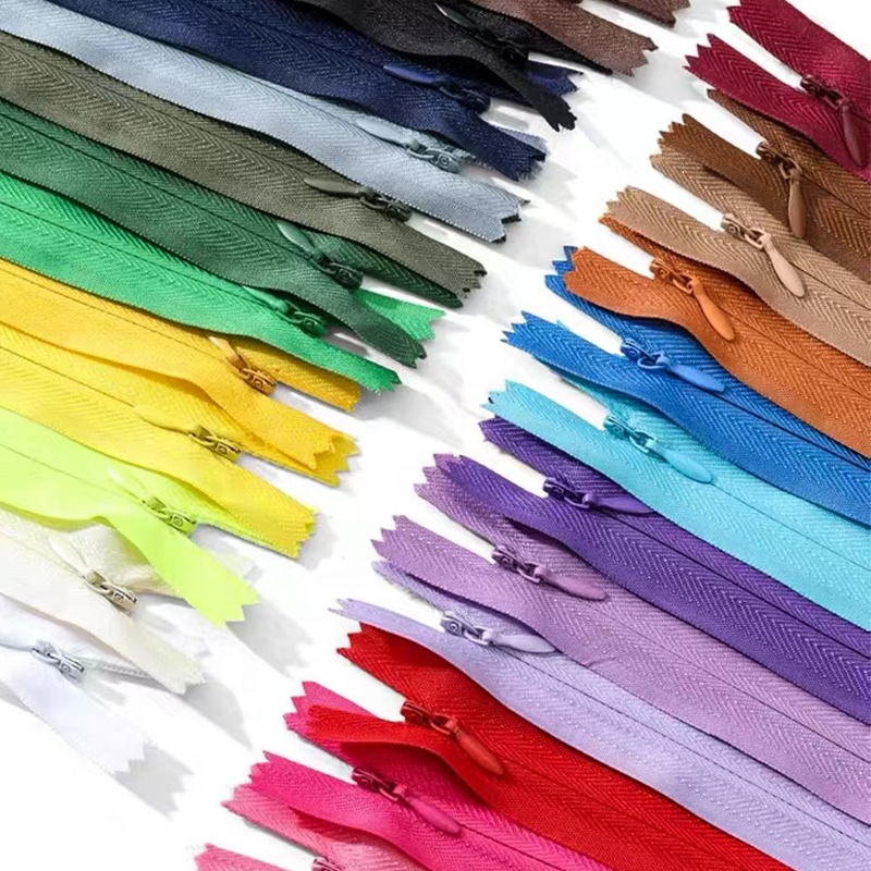 Wholesale 4# 5# Nylon Closed End Self-locking Hidden Zipper High Quality Invisible Zipper for Clothing Home Textile