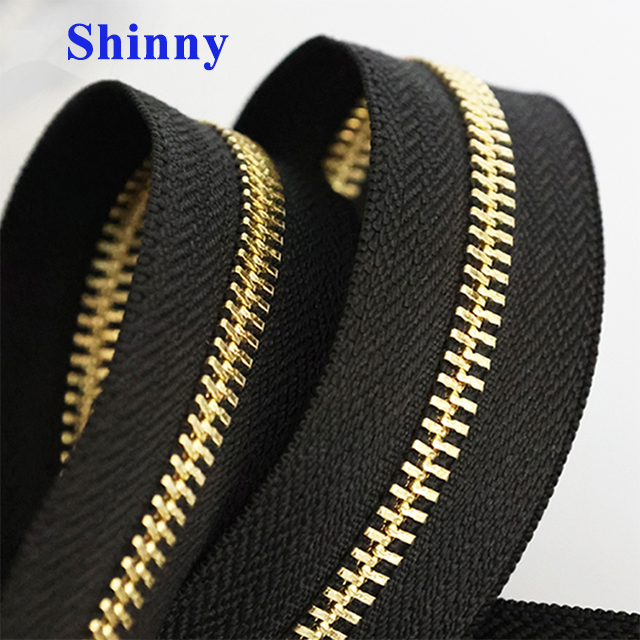 5# 8# Fermeture Eclaire Aluminium Y Teeth Giant Metal Long Chain Metal Zipper Jeans Stock Lot for Clothing Overcoat Yg Zippers