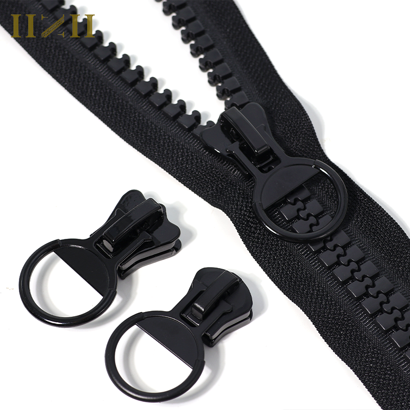 Custom Manufacturer Plastic Giant Auto Lock Open-end Resin Zipper 15# 20# OEKO-TEX Certified for Garment