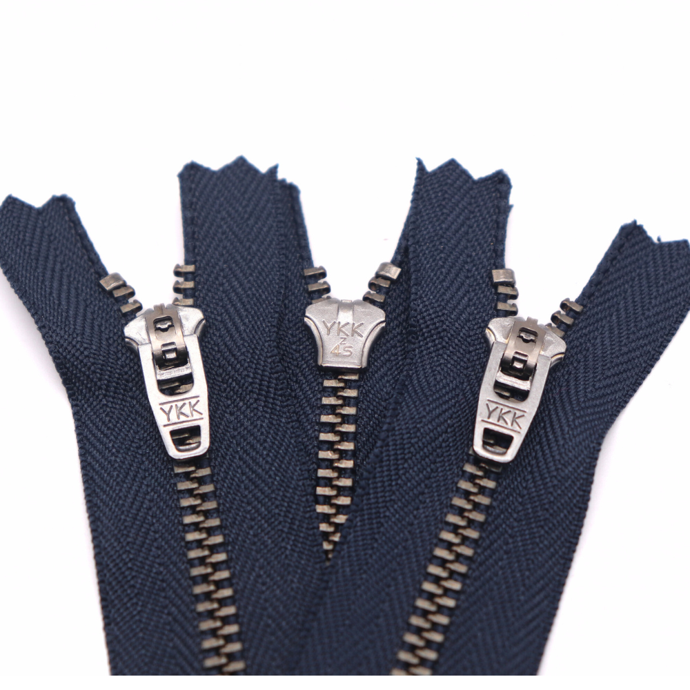 Shanghai KOUYI Wholesale Custom Gold Brass Closed Zipper 3# Metal Zippers High Quality Zipper For Pants