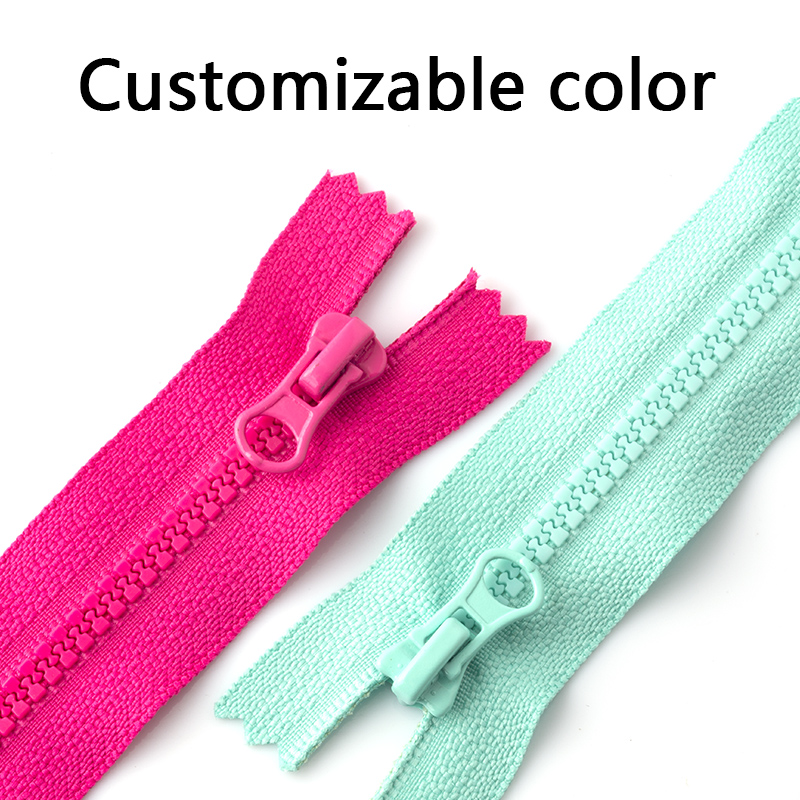 Zipper Manufacturer Custom Color #5 #7 Cremallera Plastic Resin Zipper Open End 60cm Plastic Zipper