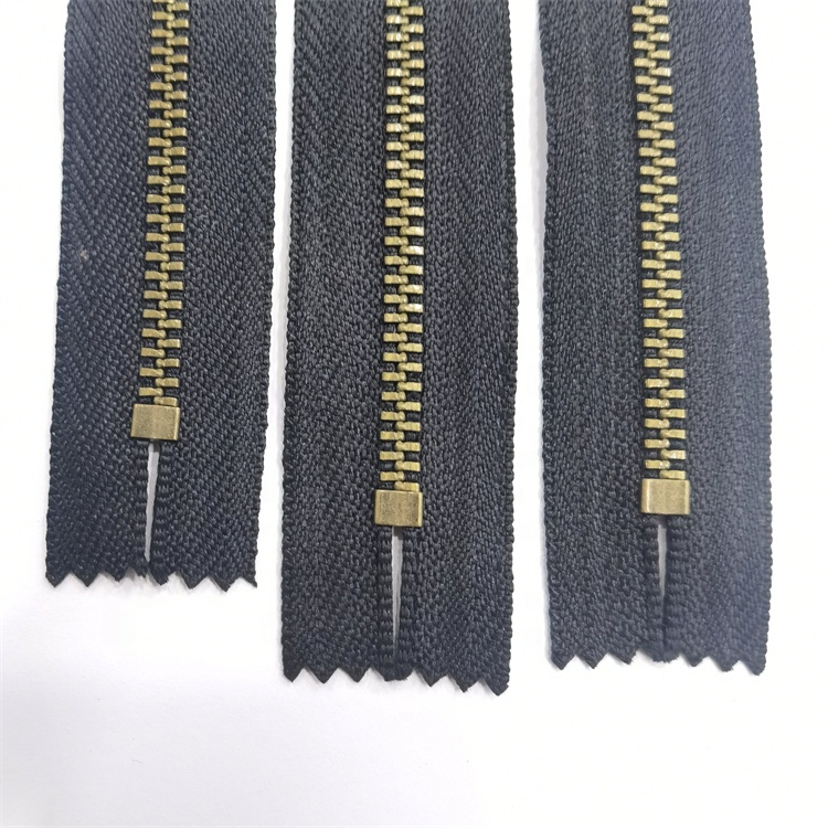 Sbs4# Golden Auto Lock Copper Teeth Metal Close-End Long Chain Zipper For Pants Eco-Friendly Sustainable Jeans Accessories