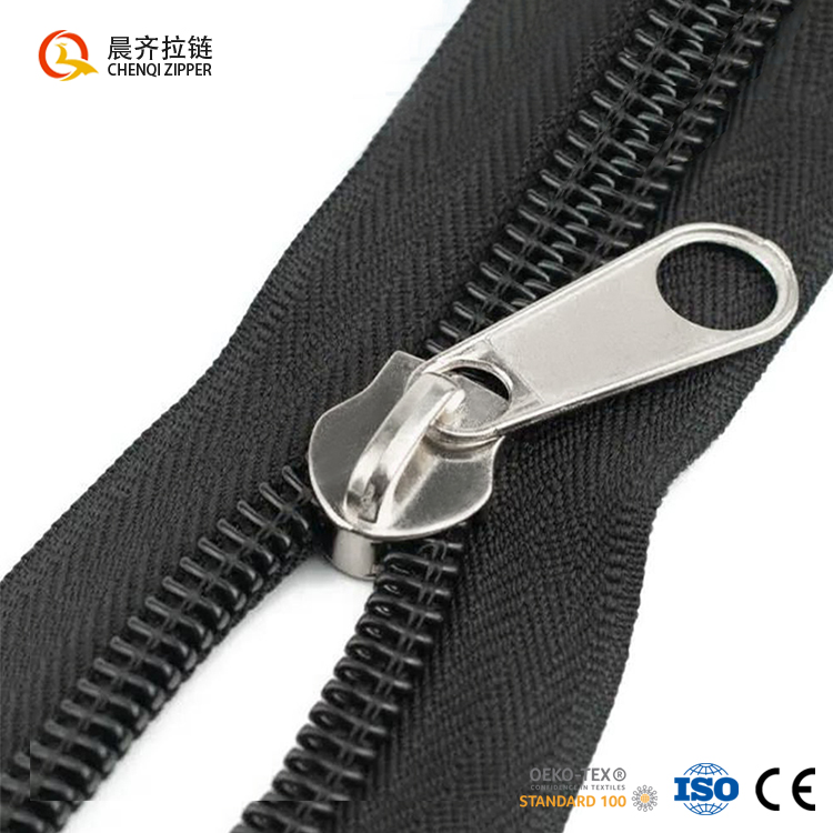 CHENQI Brand Spot Wholesale #8 #10 Black Nylon Coil Zipper Tape Roll Heavy Duty Long Chain Nylon Zippers for Outdoor Tent