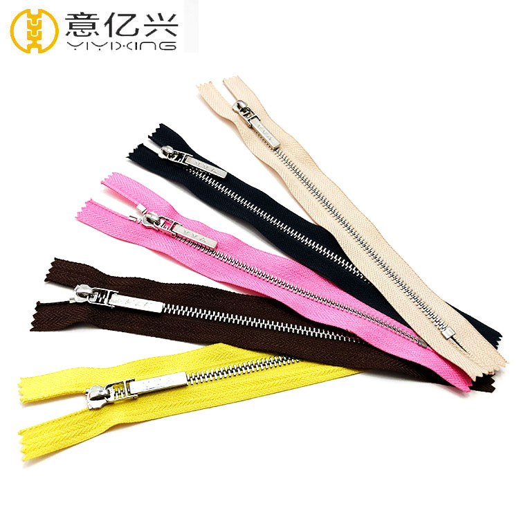 Custom Wholesale #3 #4 #5 #7 #8 #10 Aluminum Gunmetal Brass Metal Zipper for Jeans and Leather Jacket