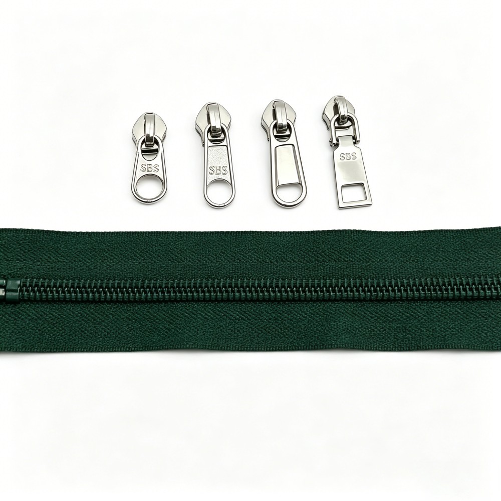 Wholesale Eco-Friendly Recycled SBS Nylon Open-end Zipper #3 #5 #8 High Strength Customizable Certified Jackets Coats Garments