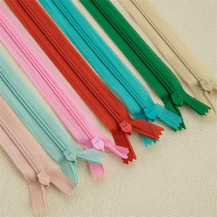 High Quality Nylon Closed-Tail Invisible Zipper Sbs3# Lace Edge High Visibility Plastic for Dresses Pillows-Factory Direct