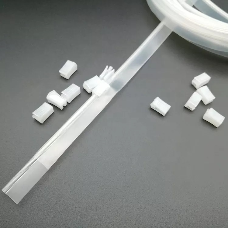 Hot Selling Color Easy-to-pull PVC Zipper With Sliding Buckle for Pvc Stationery Packaging Flat Bag PVC EVA Slider Zipper