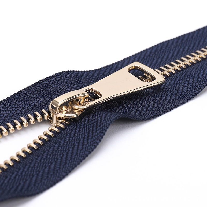 Size 5 Eco-Friendly Metal Brass Zippers-Open-End Auto Lock Slider Black/White Colorful Options-for Bags &amp; Garments Outerwear