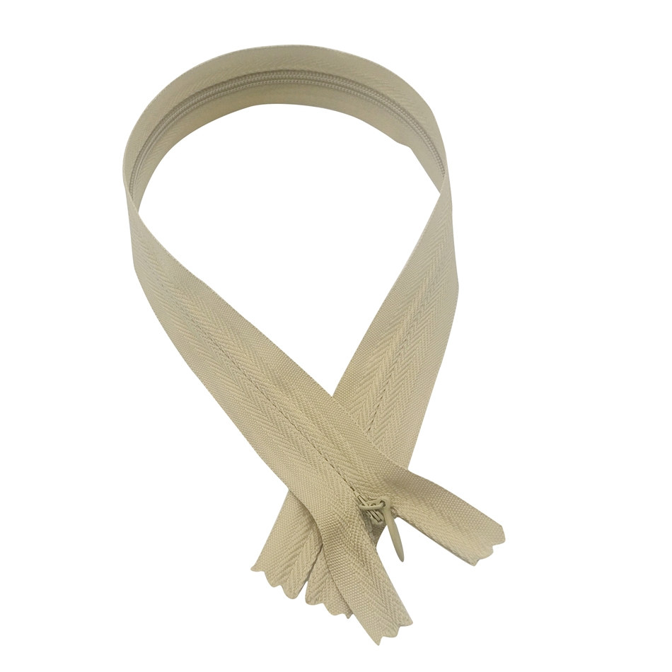 Nylon Invisible Zipper with Customized Length and Color for Garment Use Pillowcases Sheets
