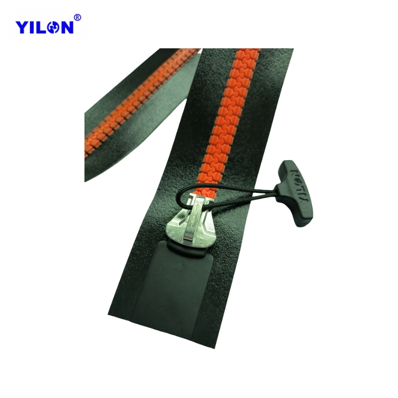 High Quality Waterproof Zipper Eco-friendly Invisible Orange Close End Airtight Zipper For Swimwear Drying Diving Suit Ice Bag