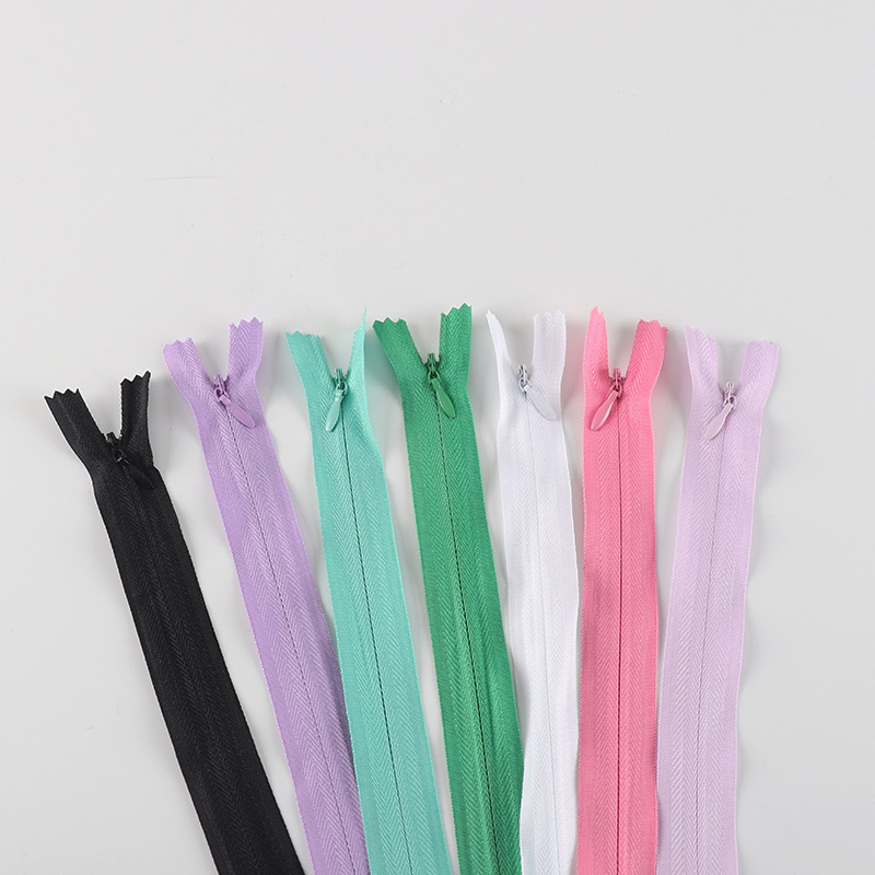 Hot Sale 3# Nylon Invisible Zipper 20-60cm Closed End for Garment Pillow Home Textile