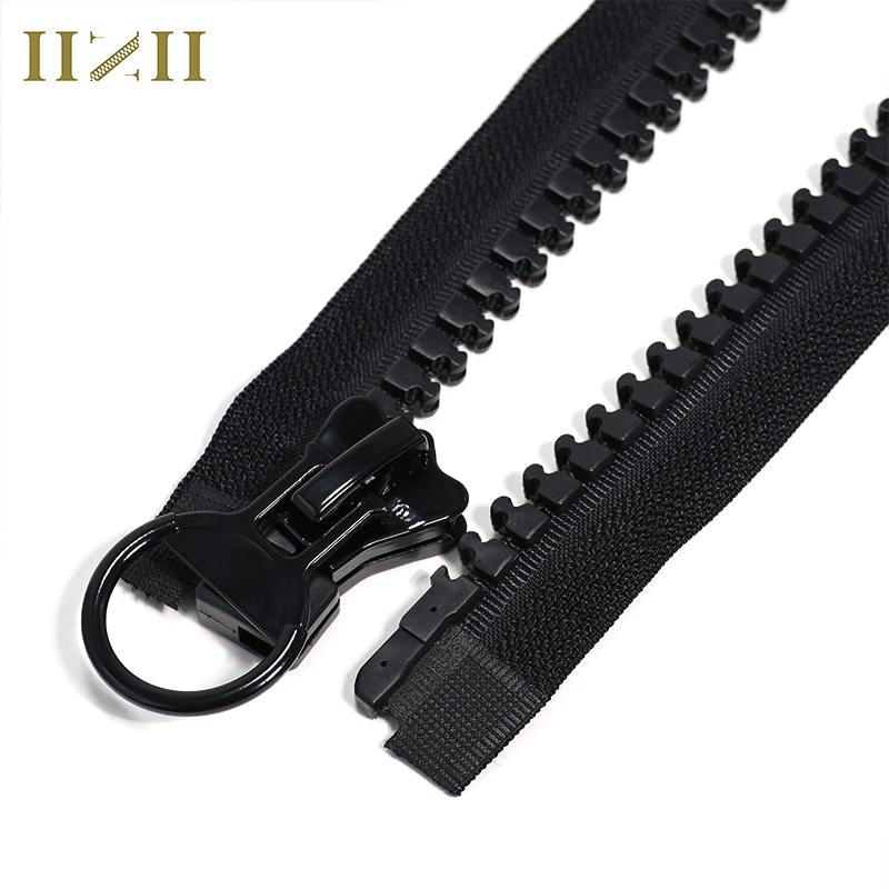 Custom Manufacturer Plastic Giant Auto Lock Open-end Resin Zipper 15# 20# OEKO-TEX Certified for Garment