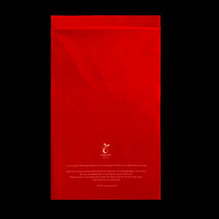 PLA PBAT Custom Frosted Biodegradable Clothes Packaging Zipper Bag Print logo Zip Lock Bag Compostable Ziplock Bags for Garments