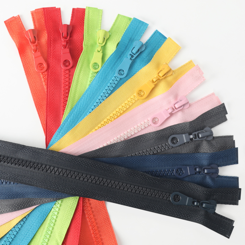 OCO Factory Direct Sales Full Zipper Jacket Resin Zipper 5# Plastic Molded Open Zipper for Sewing Coat Clothing Accessories