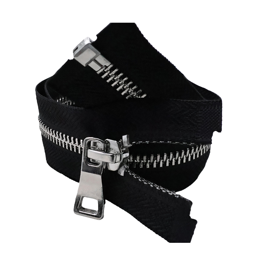 Hot Selling Waterproof Fire-resistant Durable 8# Y Teeth Aluminum Nickel-Free Sustainable Two-way Metal Zipper