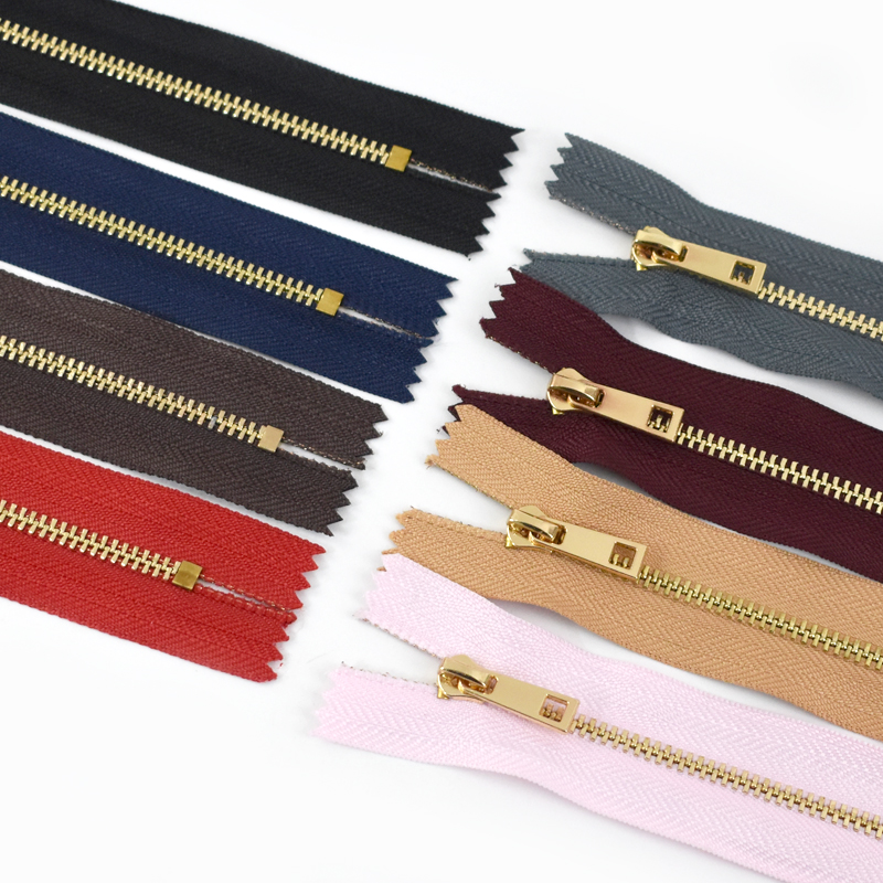 MeeTee XP012 3# 25cm White-Close-End DIY Alloy Zipper Tape for Home Textile Bag Shoe Garment Sustainable Feature