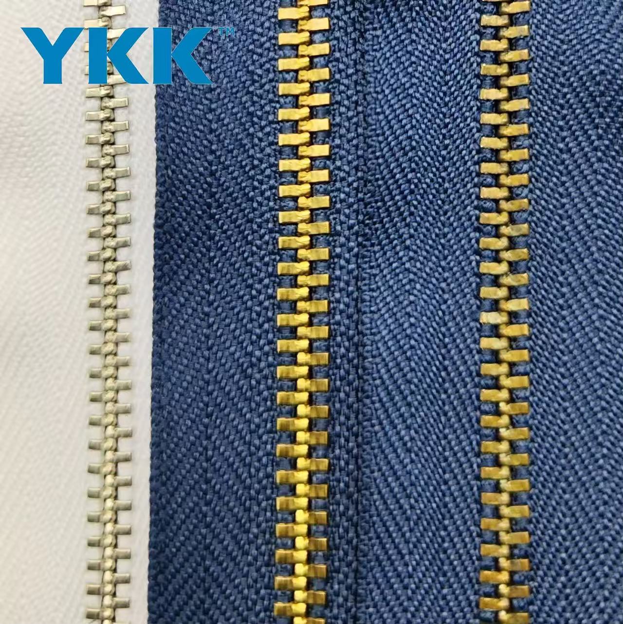 For Eco-Friendly Brass/Metal Zipper Auto Lock Slider for Men's Jeans Hoodies Sweaters Bags Garments Pants Shoes-Custom Length