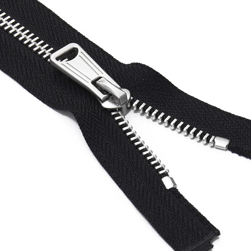 Open-end Bright Gunmetal Y-tooth Luggage Metal Zipper 80cm No.5 Metal Zipper