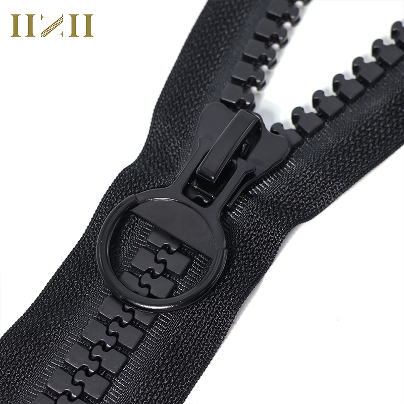 Custom Manufacturer Plastic Giant Auto Lock Open-end Resin Zipper 15# 20# OEKO-TEX Certified for Garment