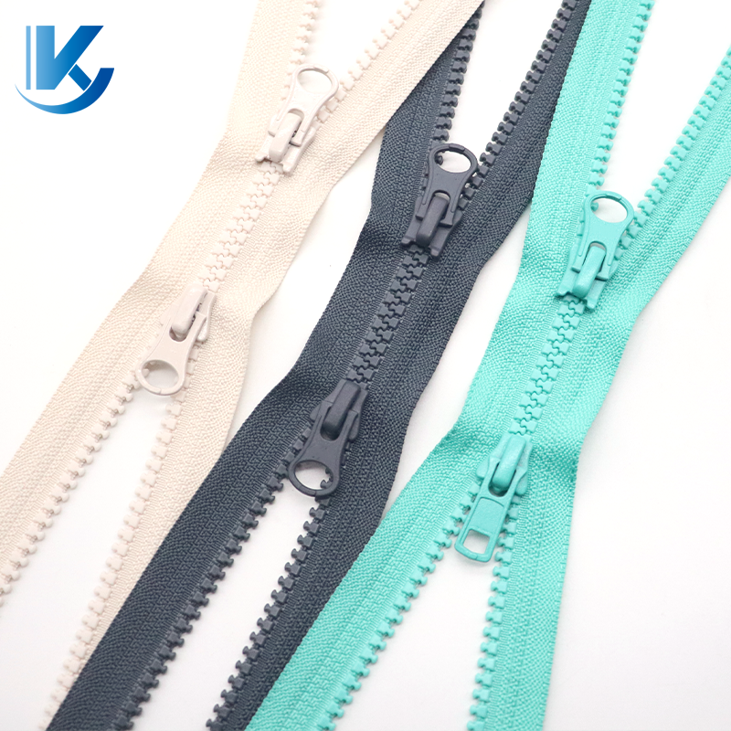 3# 5# Zipper Customization High Quality Colorful Opening Zipper Plastic Garment Colse End Open End Resin Zipper