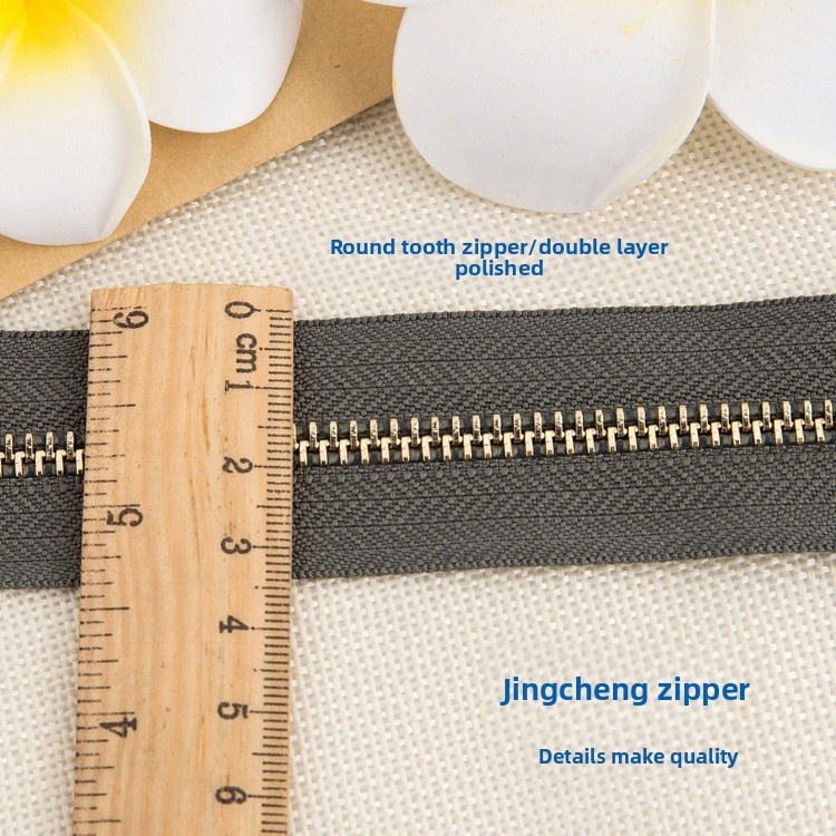 3#5# Self-locking Auto Lock Slider Metal Zipper with Gold &amp; Platinum Finish Open End Closed End for Garment Accessories