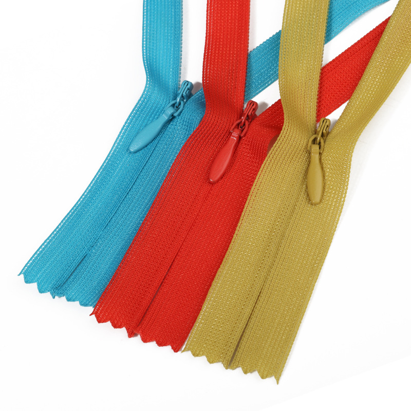 3# Invisible Zipper Roll Nylon Closed Open Ended Zip Mesh Tape Zipper for Clothes Sewing Pillow Accessory