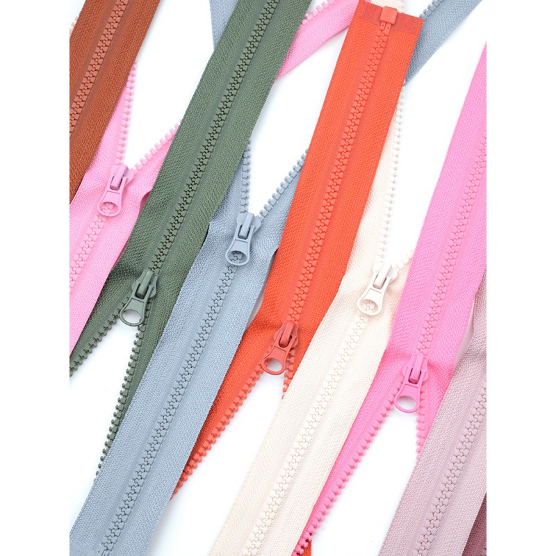 HW OEKO-TEX Vislon High Quality Long Chain Zipper Manufacturing Fancy 5# Open Colorful Resin Zipper Giant Clothing Kensin N-anti