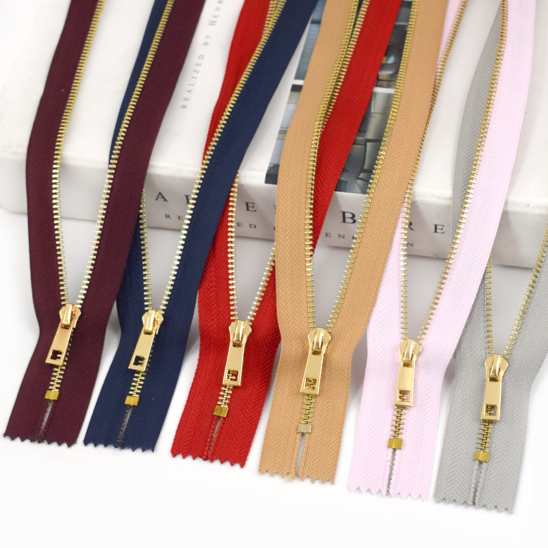 MeeTee XP012 3# 25cm White-Close-End DIY Alloy Zipper Tape for Home Textile Bag Shoe Garment Sustainable Feature
