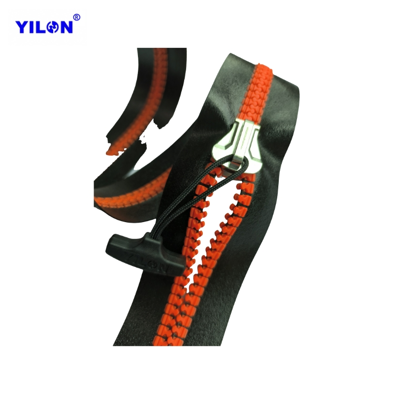 High Quality Waterproof Zipper Eco-friendly Invisible Orange Close End Airtight Zipper For Swimwear Drying Diving Suit Ice Bag