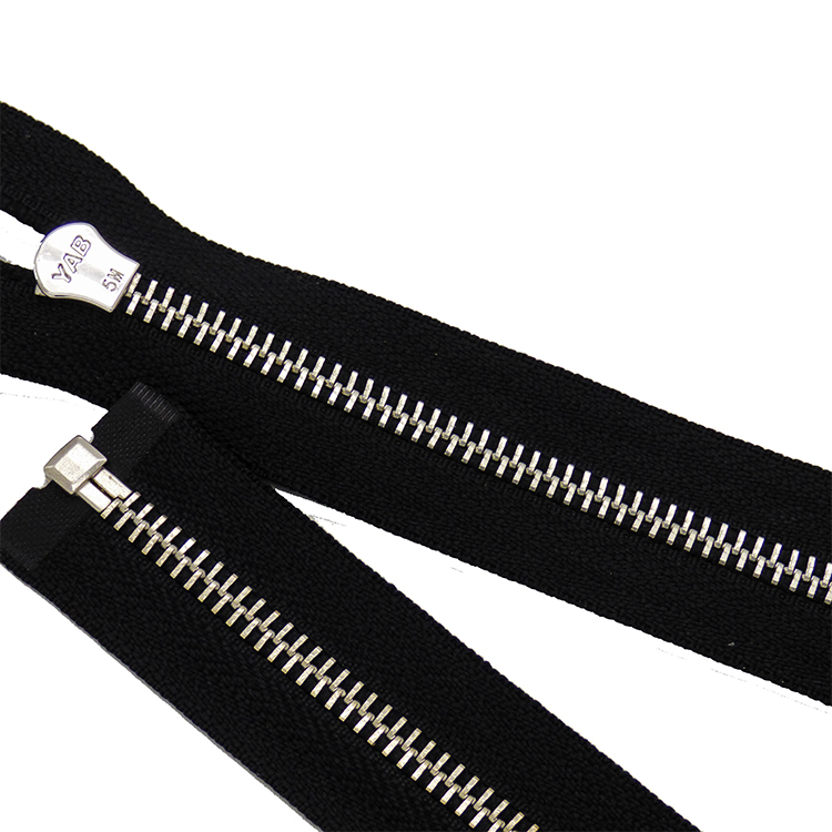YAB Customized Metal Zipper 5# Copper Ordinary Teeth Metal Zipper For Pants Leather Jacket Coat And Shoes
