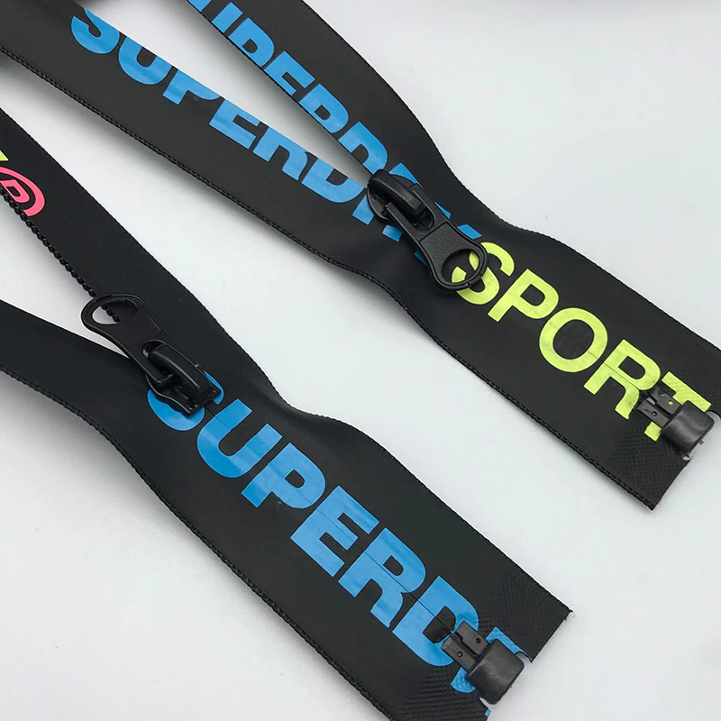 Factory Custom Eco-Friendly Logo 5# Open-End Zip Multi-Purpose Nylon Waterproof Zipper for Water Sports Bags Made PU TPU PVC